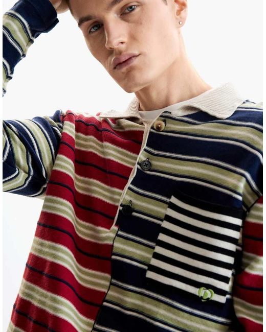 Desigual Red Striped Sweater for men