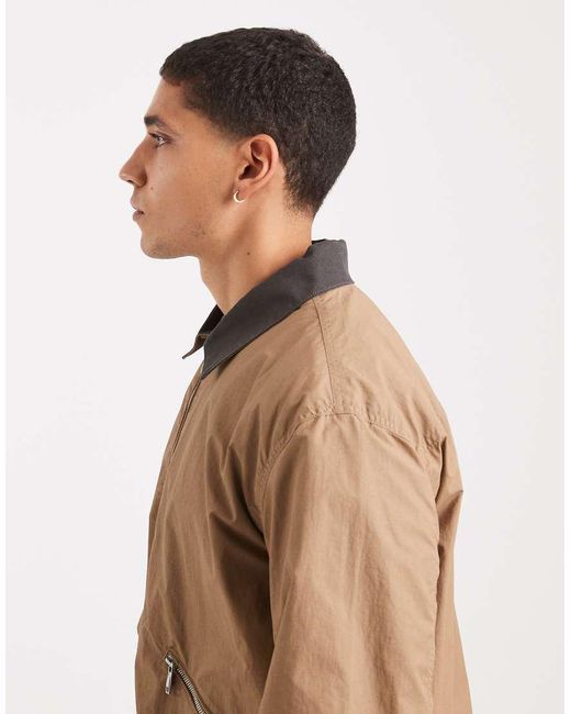 Only & Sons Blue Lightweight Bomber Jacket for men