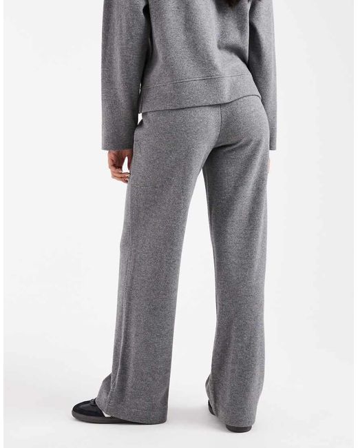 Threadbare Gray Co-Ord Cotton Jersey Mix Soft Touch Pull On Trousers