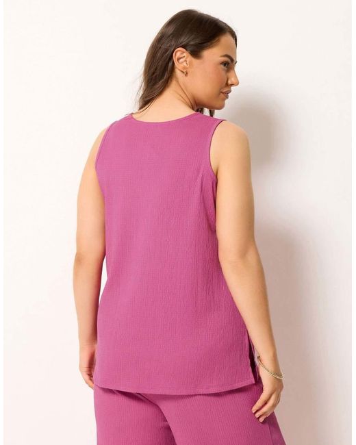Yours Clothing Pink Textured Waistcoat