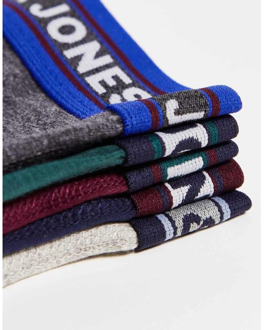 Jack & Jones Blue 5 Pack Trunks for men