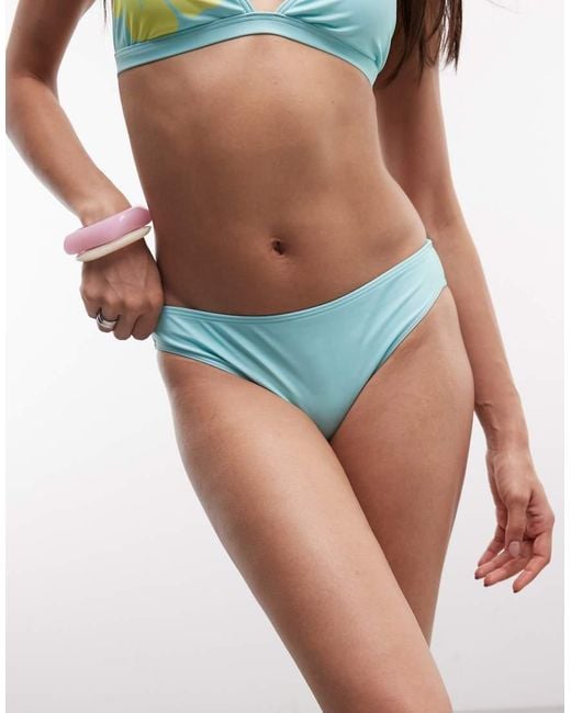 Roxy Blue Tropical Brief Bikini Bottom