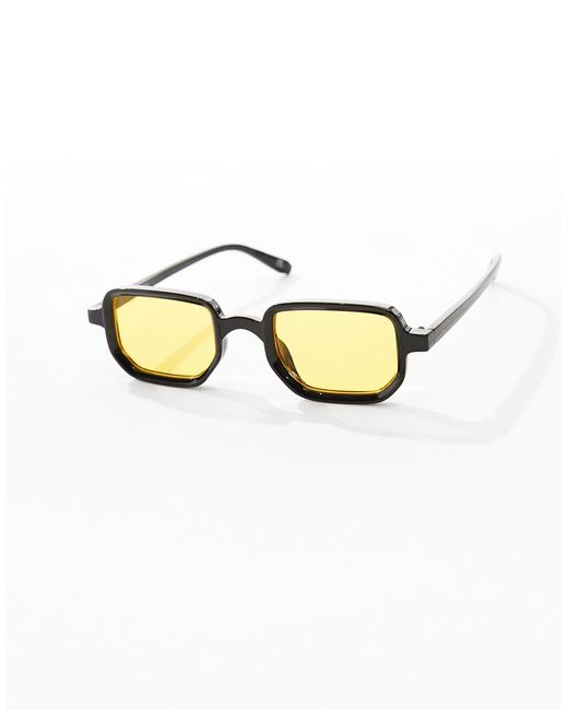 ASOS Black Rectangle Sunglasses for men