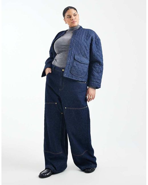 ONLY Blue Quilted Denim Jacket