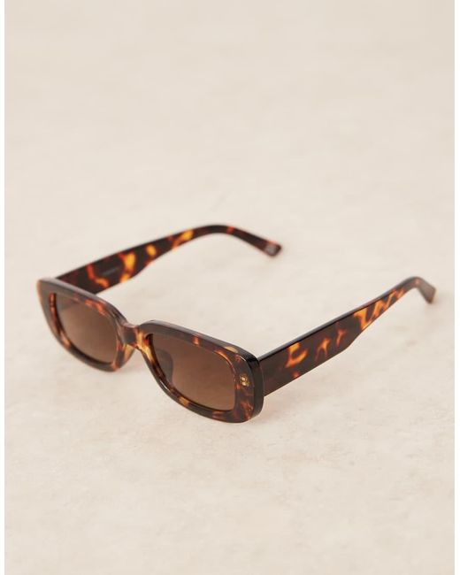 ASOS Brown Mid Square Sunglasses