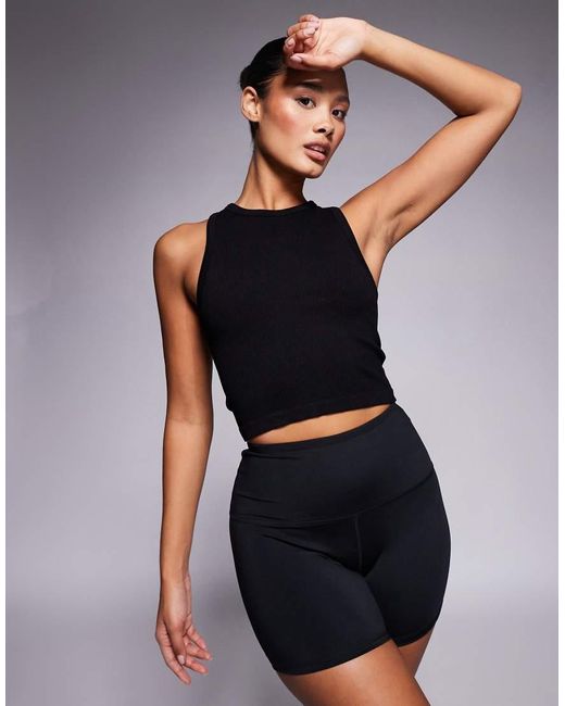 4505 Blue Hourglass Icon Active High Waist 5 Inch Legging Short With Zip Phone Pocket