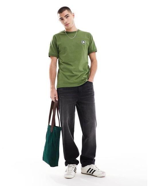 Pretty Green Green Pretty Live Forever Badge T-shirt for men