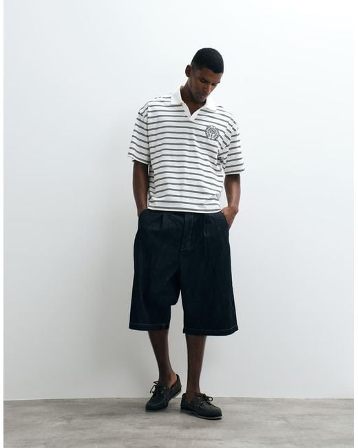 ASOS Multicolor Oversized Striped Polo for men