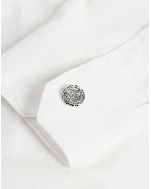 ASOS White Chariot Coin Cufflinks for men