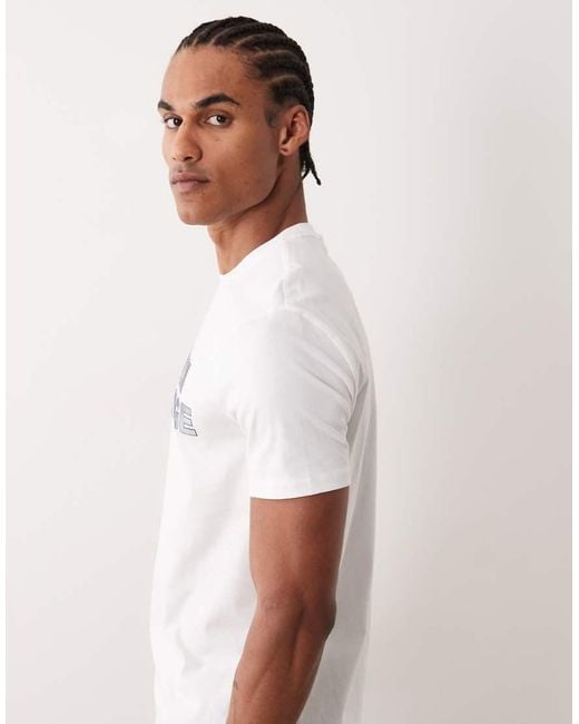 ARMANI EXCHANGE White Chest Logo T-shirt for men