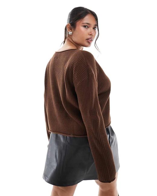 ASOS Asos Design Curve in het Brown