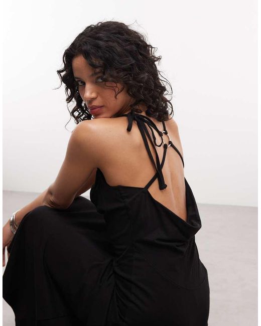 The Ragged Priest White Cowl Neck Cami Midaxi Dress With Scoop Back