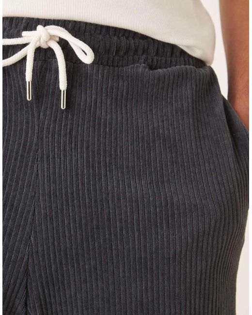 Pantalones Cortos Grises Extragrandes De Velour Acanalado De ASOS de hombre de color Natural