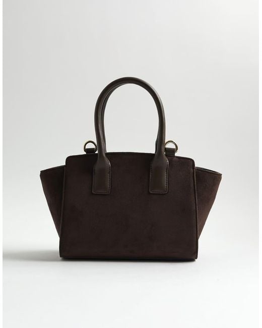 River Island Black Small Winged Panelled Zip Tote Bag