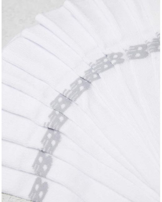 Pack De 6 Calcetines Tobilleros Blancos Performance De New Balance de color White