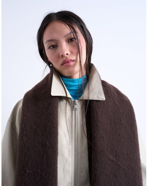 TOPSHOP Brown Sydney Blanket Scarf