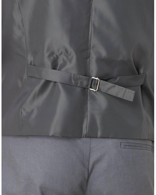 Chaleco De Traje Azul De Corte Slim De Mezcla De Lino De ASOS de hombre de color Blue