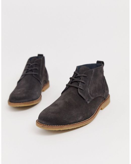 grey suede chukka
