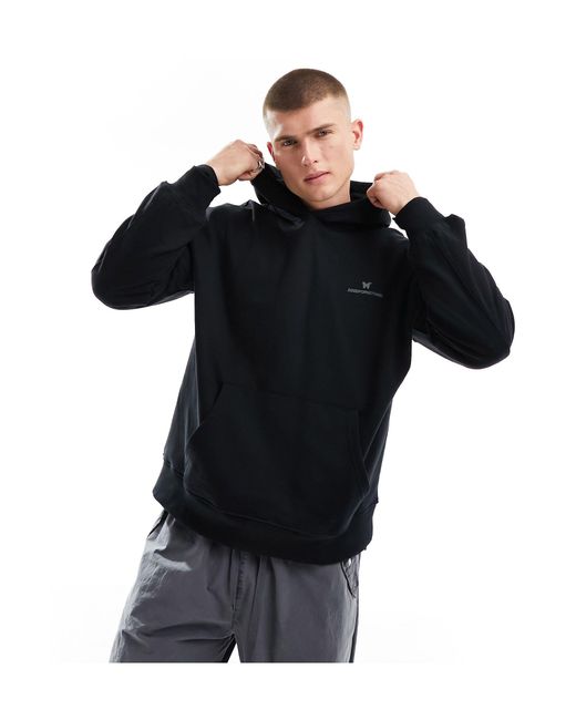 Good For Nothing Black Hoodie With Puff Print for men