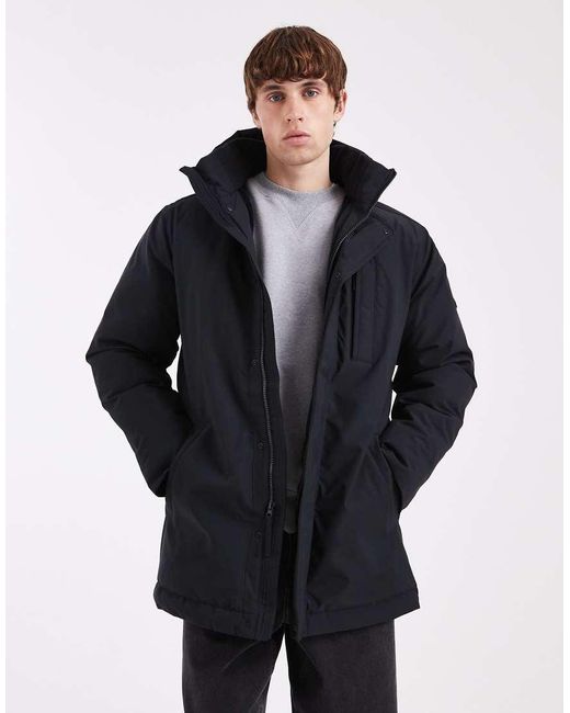 Hollister Blue Cosy Lined Parka Coat for men