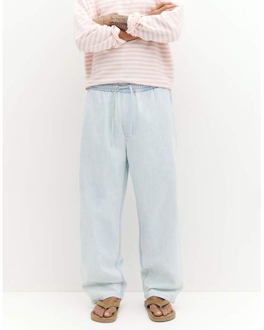 Pull&Bear Denim Joggingbroek in het White voor heren