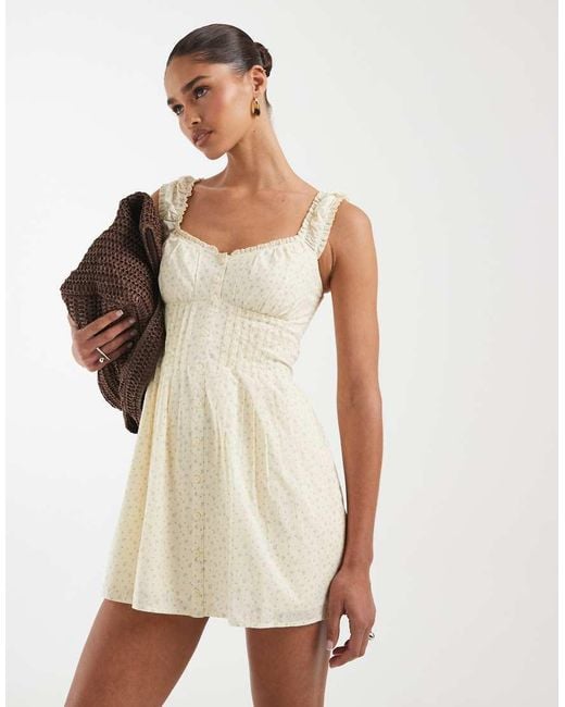 Hollister Natural Milkmaid Mini Dress