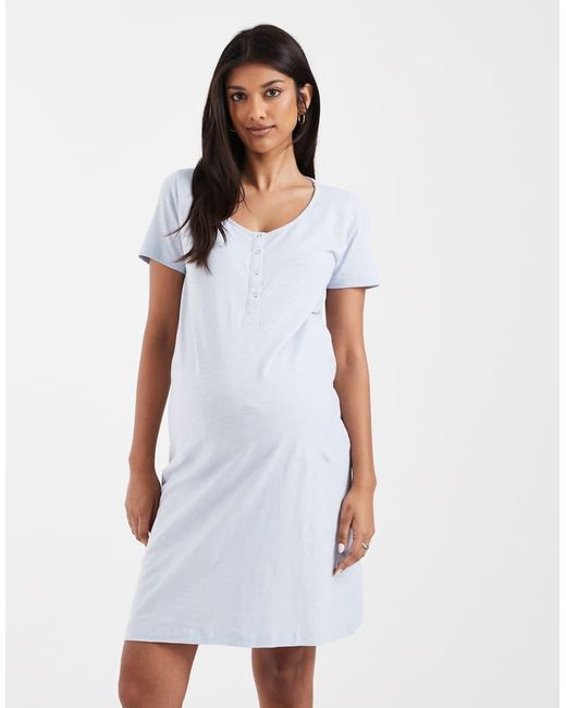 Mama.licious White Mamalicious Maternity Nightdress With Nursing Function