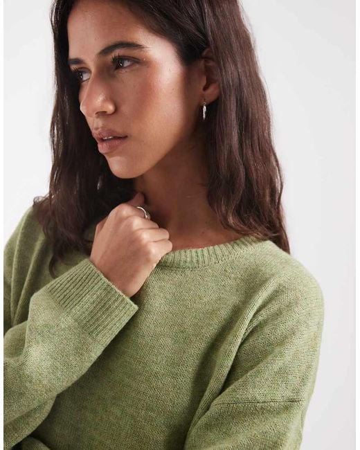 ONLY Green O-neck Knitted Jumper