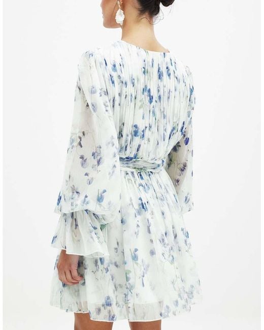 NA-KD Blue Marked Waist Mini Dress