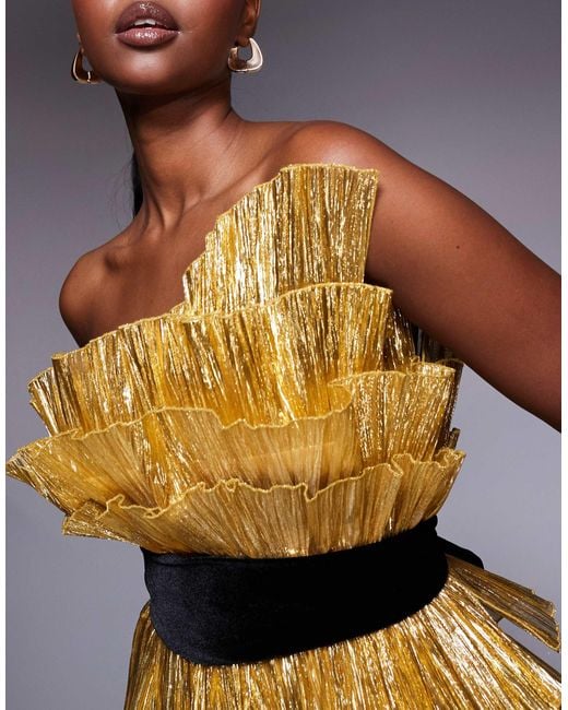 ASOS Women's Metallic Pleated Bandeau Mini Dress With Velvet Belt - www.stlouis.ac.tz ASOS Women's Metallic Pleated Bandeau Mini Dress With Velvet Belt - www.stlouis.ac.tz