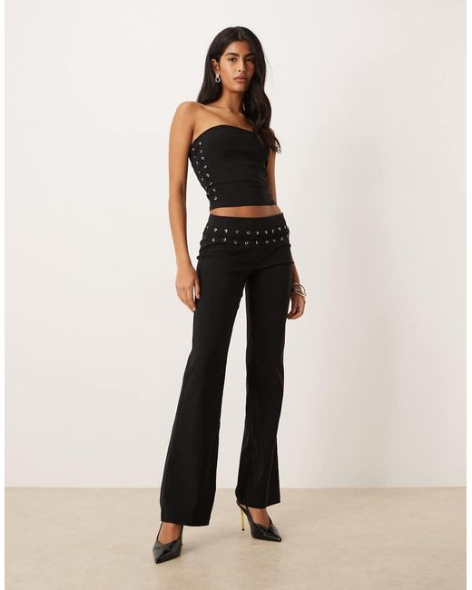 Motel Natural Lirina Laceup Tailored Trouser Co-ord