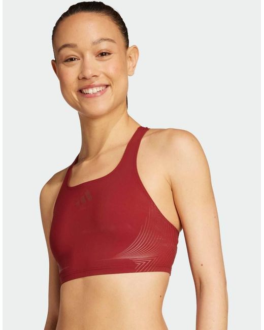 Adidas Originals Red Lanelux Y-back Bikini