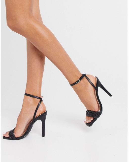 Buy Lipsy Plain Black Wide FIt Skinny Mid Heel Sandal from Next Luxembourg