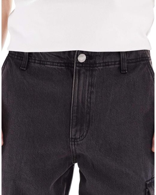 Jack & Jones – eddie – locker geschnittene cargo-jeans in Natural für Herren