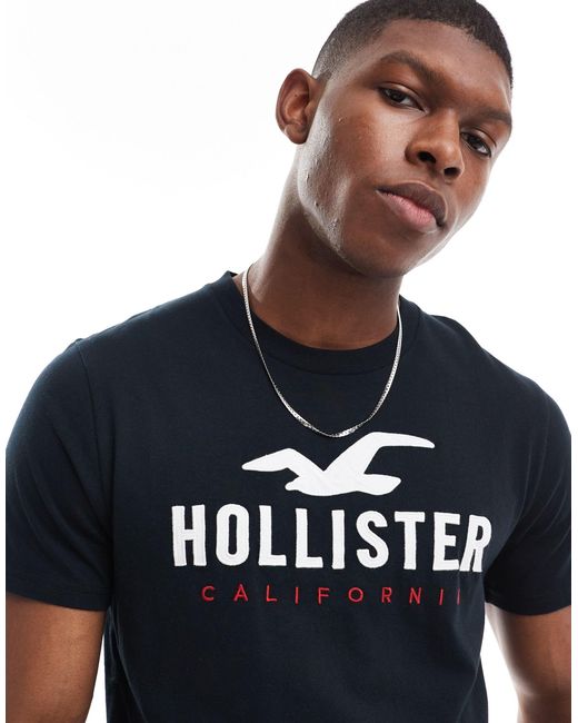 T-shirt à logo technique Hollister pour homme en coloris Blue