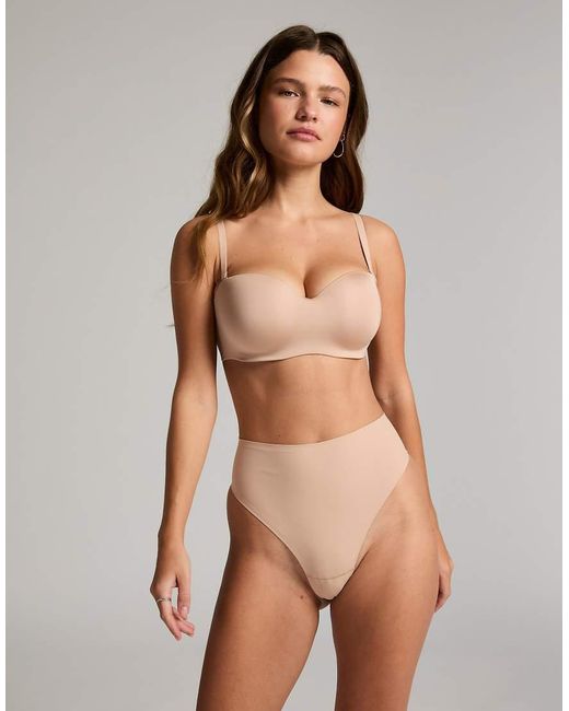 Hunkemöller Brown Smooth Padded Underwired Strapless Push-Up Bra