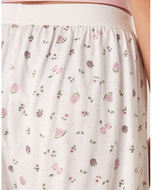 ASOS Natural – mix & match – pyjama-hose mit früchtemuster
