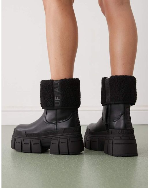 Buffalo Black Gospher Fold Boot