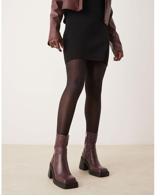 ASOS Brown – reign – plateau-stiefel