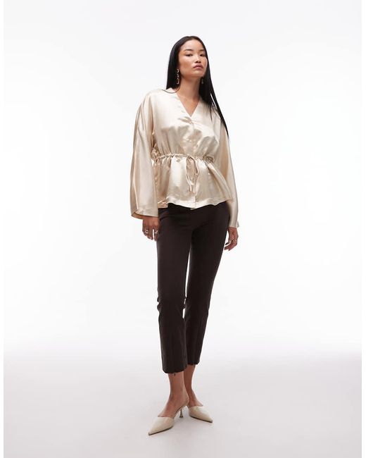 ARKET Broek Met Smalle Pijpen, Stretch En Naad Aan De Voorkant in het White