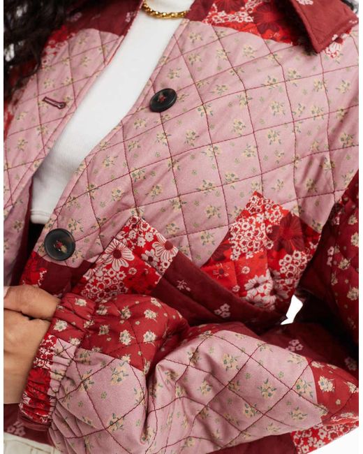 EDITED Gewatteerd Jack Met Patchwork in het Red
