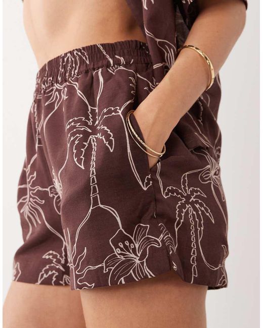 ASOS Brown Logan Beach Resort Shorts