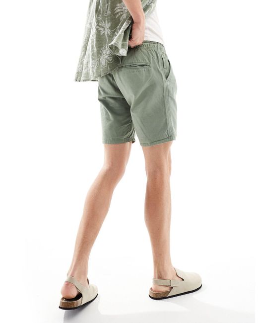 Brave Soul Green Cotton Chino Shorts for men
