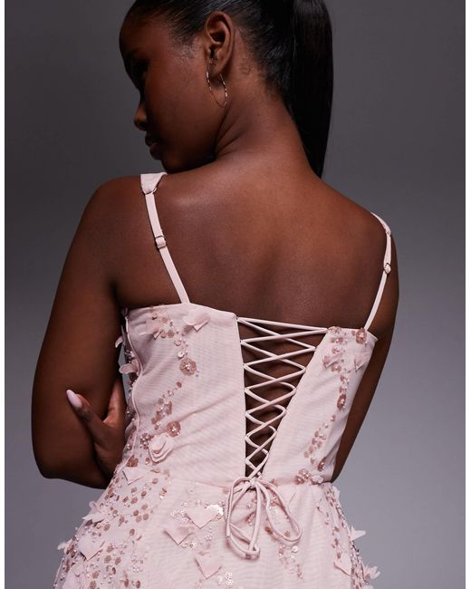 Oh Polly Pink Square Neck Mini Dress