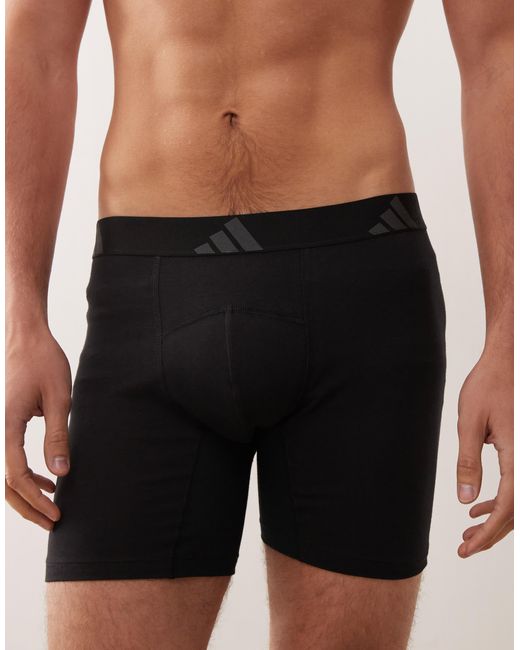 Adidas – active flex cotton – 2er-pack boxershorts in Black für Herren