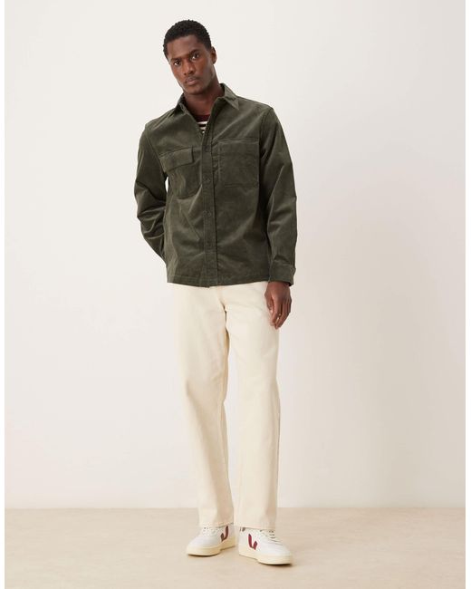 Chemise en velours côtelé épais Mango pour homme en coloris Green