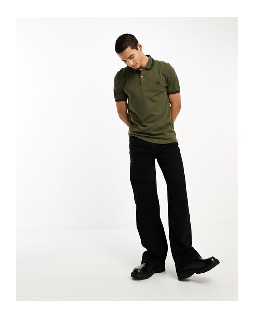 Fred perry olive sales green polo shirt