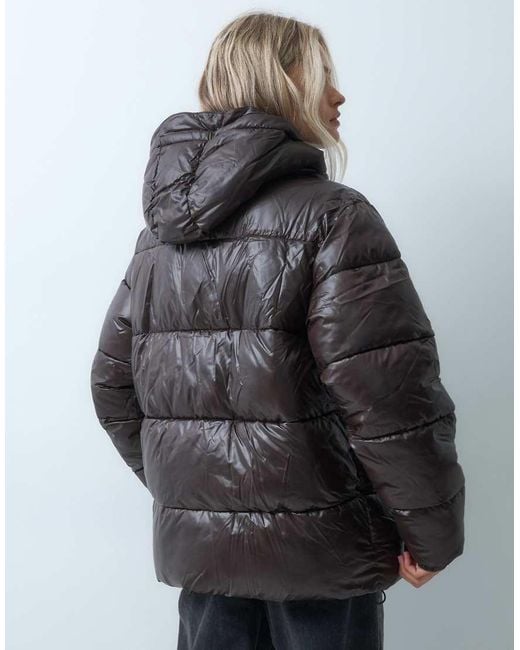 Gap Gray Hooded Padded Jacket