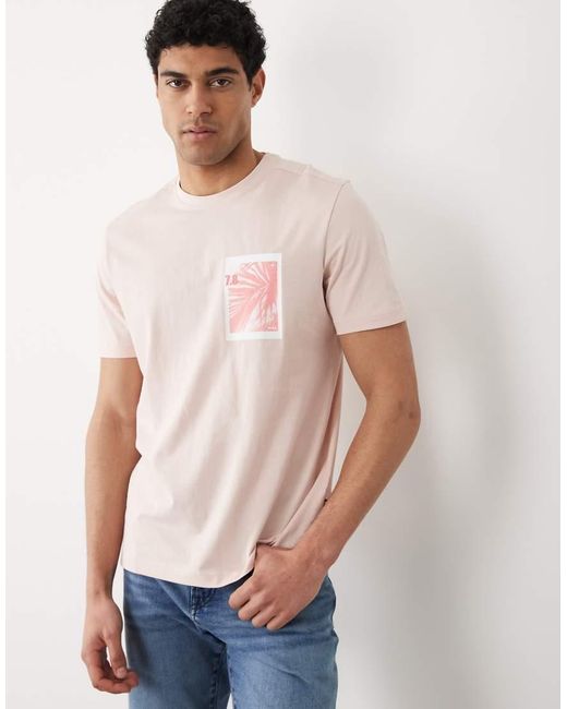Boss Brown Hugo Boss Regular Fit Graphic Short Sleeve T-shirt for men