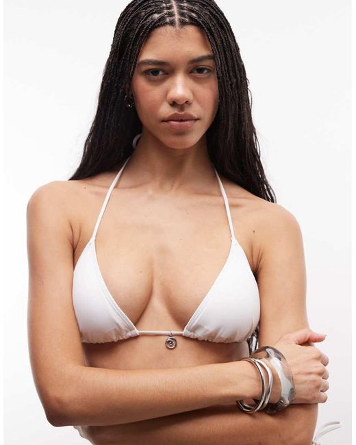 Weekday Brown Charm Tie Bikini Top Co-ord